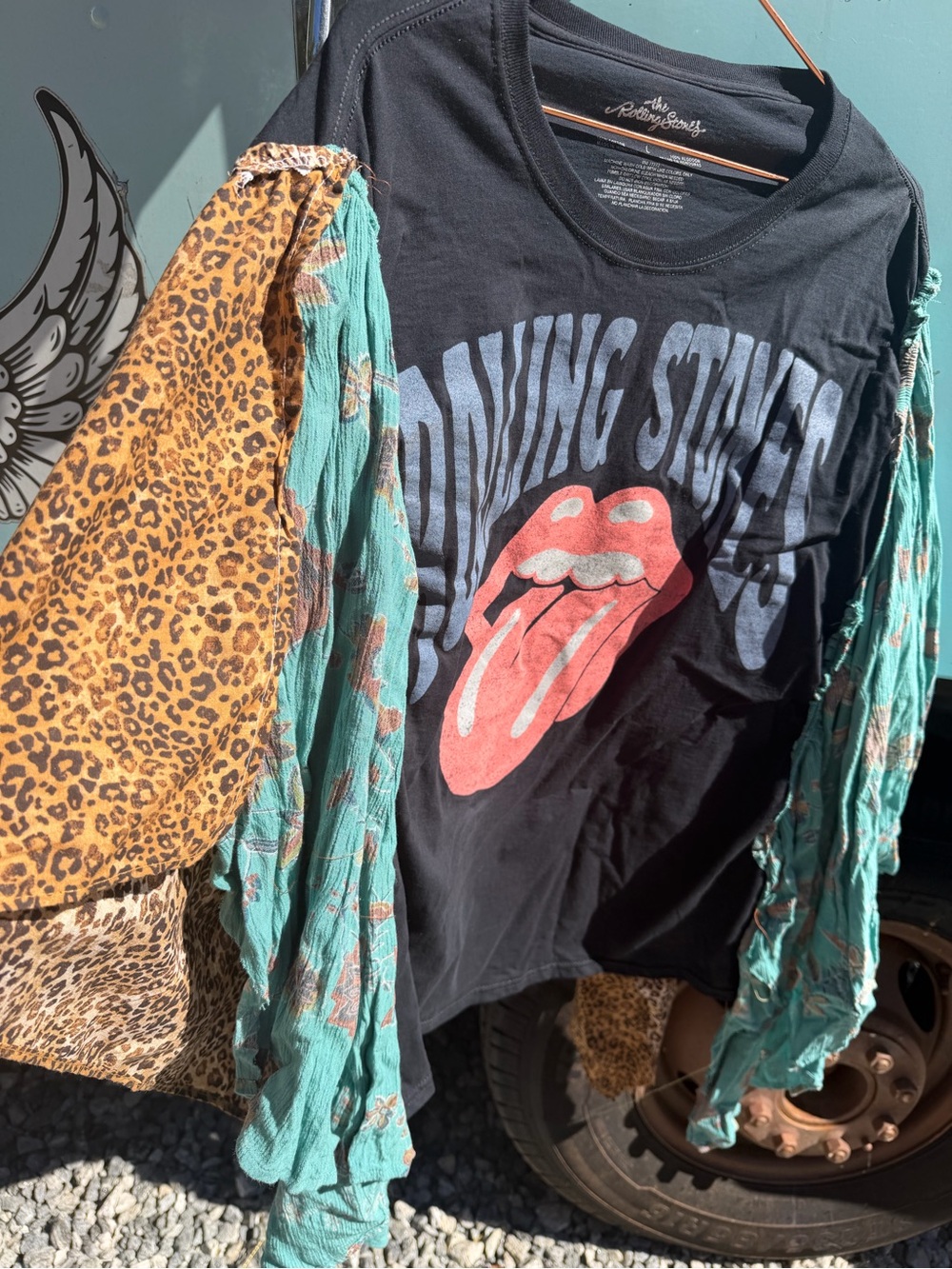 the Rolling Stones Black kimono style